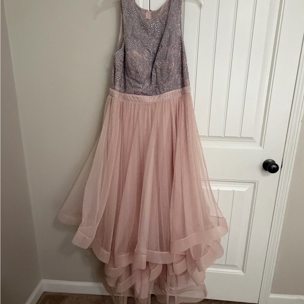 City Triangles Blush Pink Tulle Dress with Sparkle Bodice